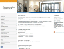 Tablet Screenshot of abendgymnasium-frankfurt.de